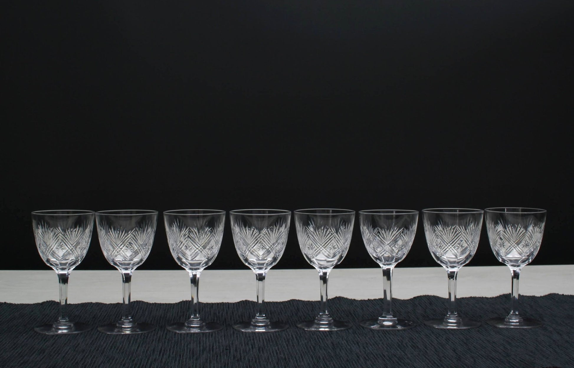 Cut Crystal Glasses Set of 8, Napoleon 3 | Liquor Glasses,Whiskey Glasses | Barware Set