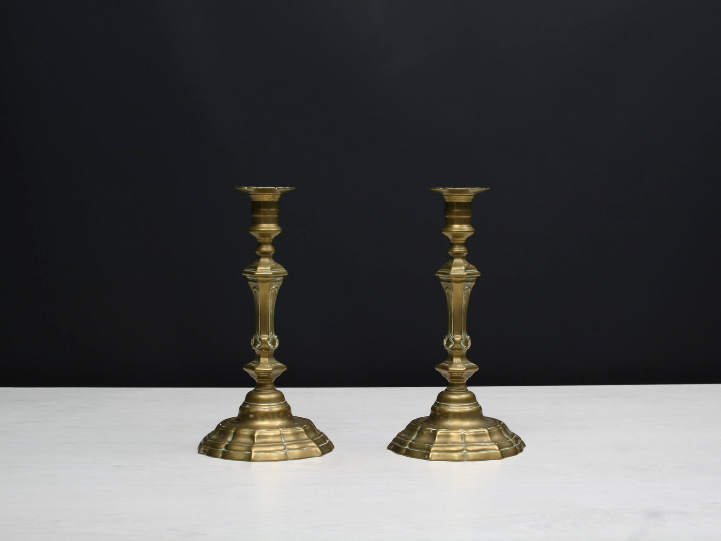 Brass Candle Holder Set-Farmhouse Decor | Candle Stick Holders-Country Home Decor