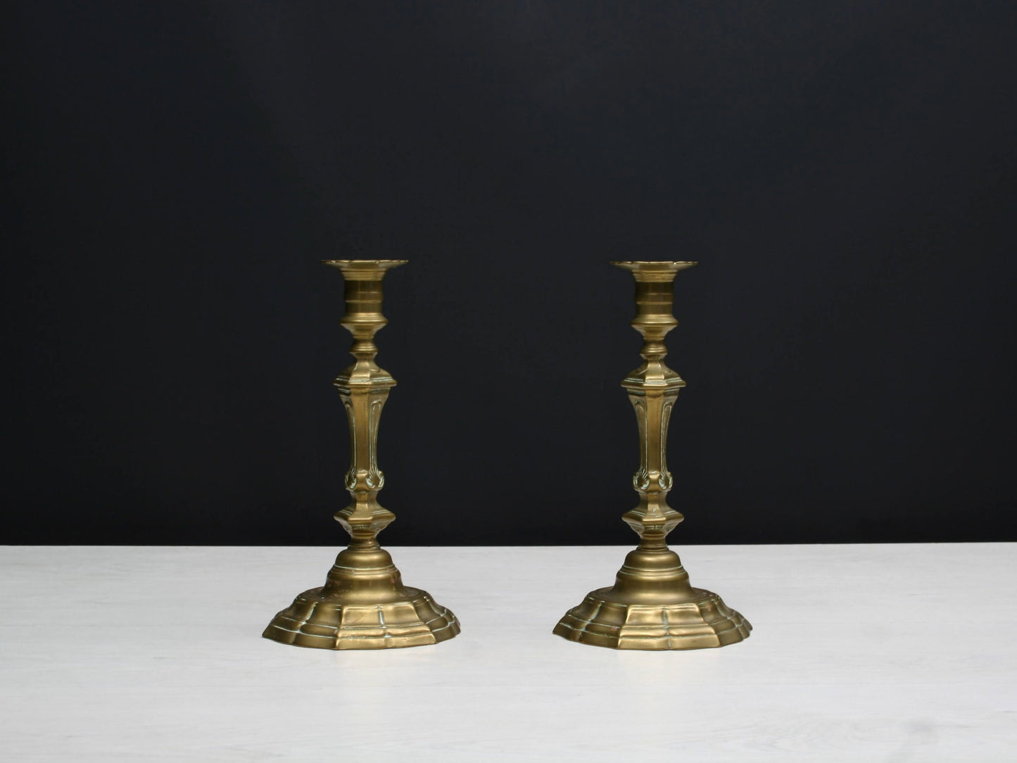 Brass Candle Holder Set-Farmhouse Decor | Candle Stick Holders-Country Home Decor