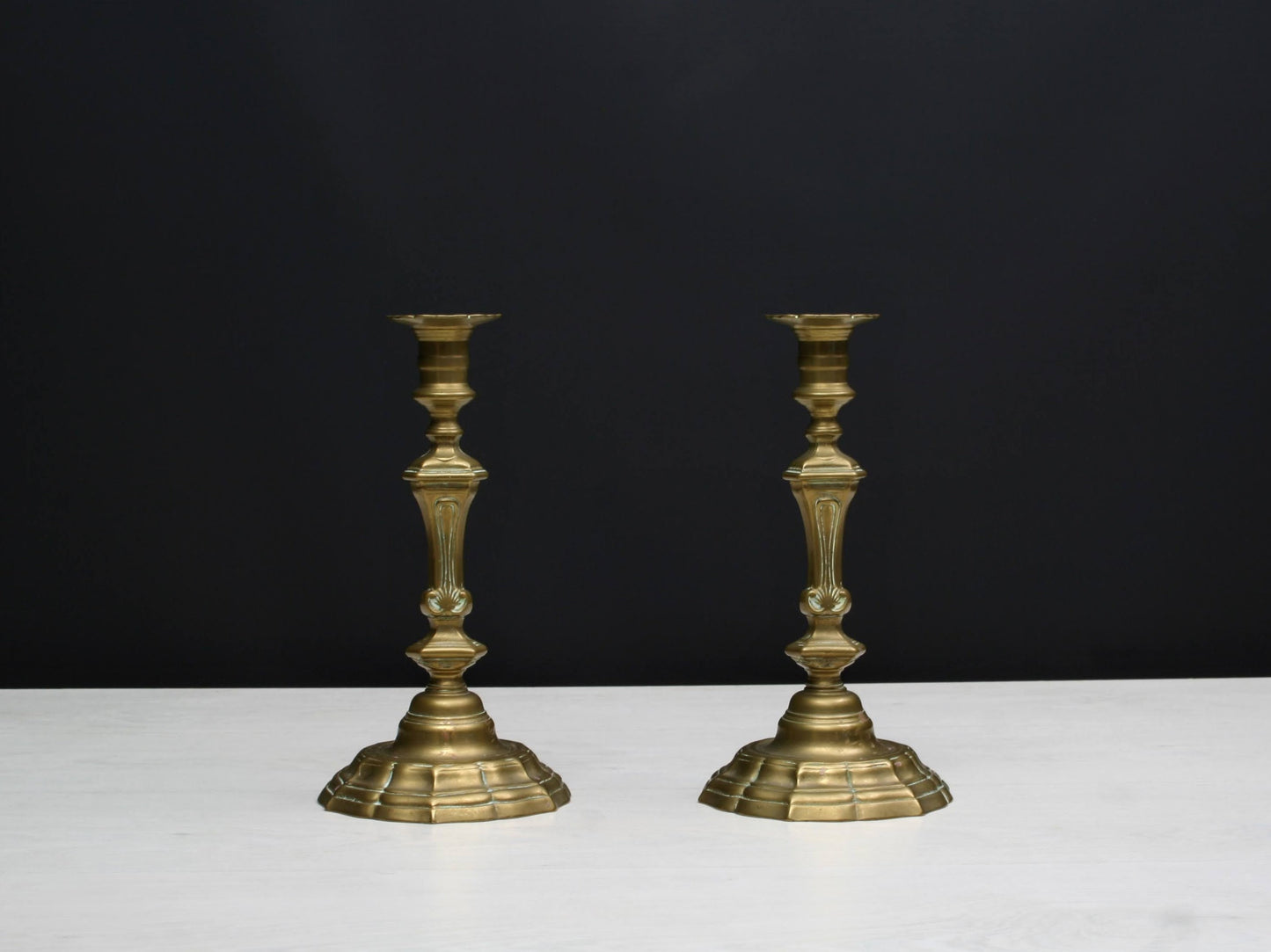 Brass Candle Holder Set-Farmhouse Decor | Candle Stick Holders-Country Home Decor