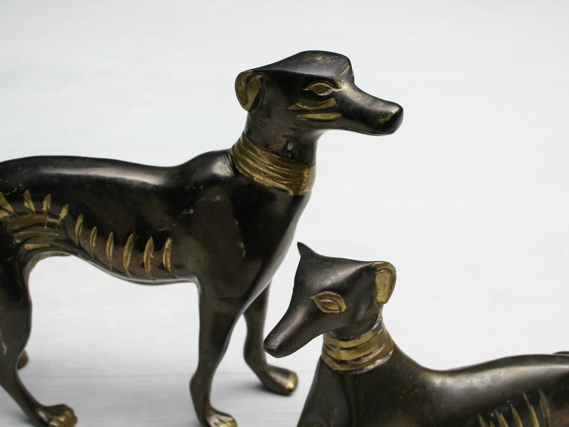 Vintage Brass Dog Figurines- Vintage Decor | Gift For Dog Lovers|  Brass Dog Statues- Collectibles