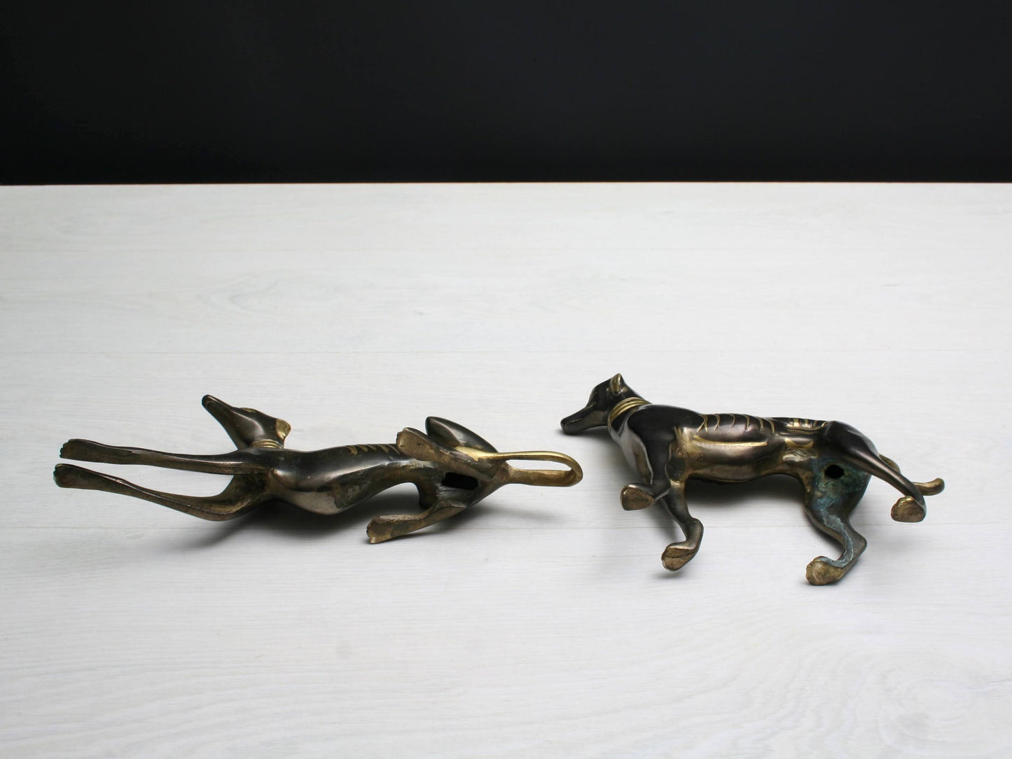 Vintage Brass Dog Figurines- Vintage Decor | Gift For Dog Lovers| Brass Dog Statues- Collectibles