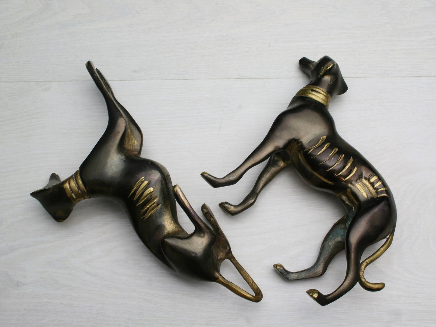 Vintage Brass Dog Figurines- Vintage Decor | Gift For Dog Lovers| Brass Dog Statues- Collectibles