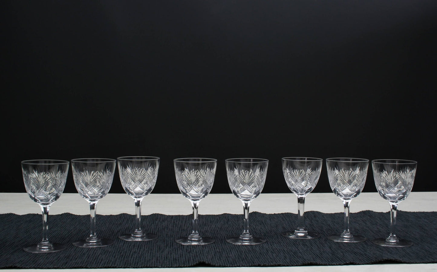 Cut Crystal Glasses Set of 8, Napoleon 3 | Liquor Glasses,Whiskey Glasses | Barware Set