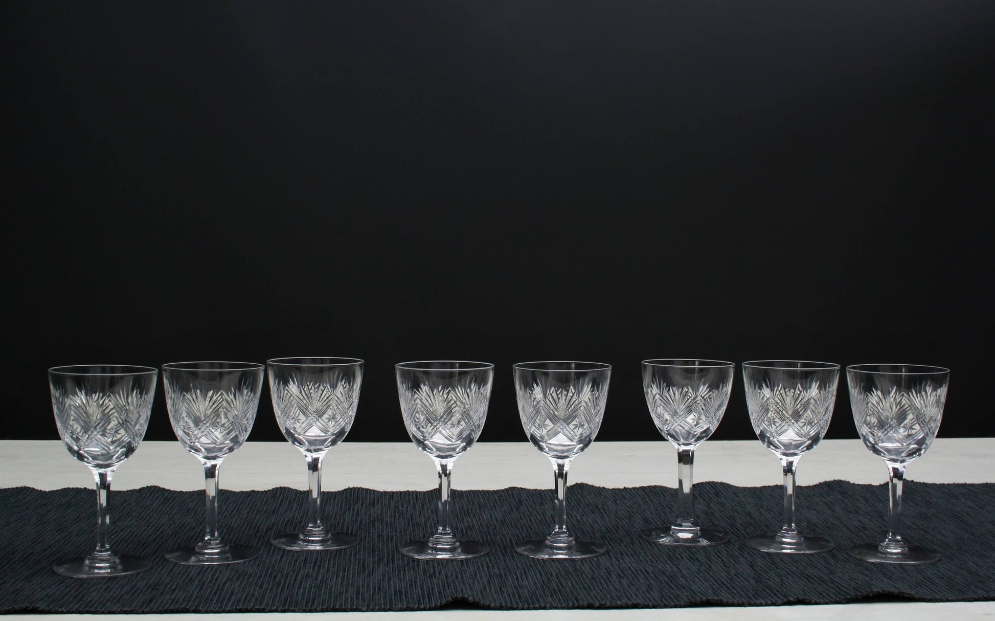 Cut Crystal Glasses Set of 8, Napoleon 3 | Liquor Glasses,Whiskey Glasses | Barware Set