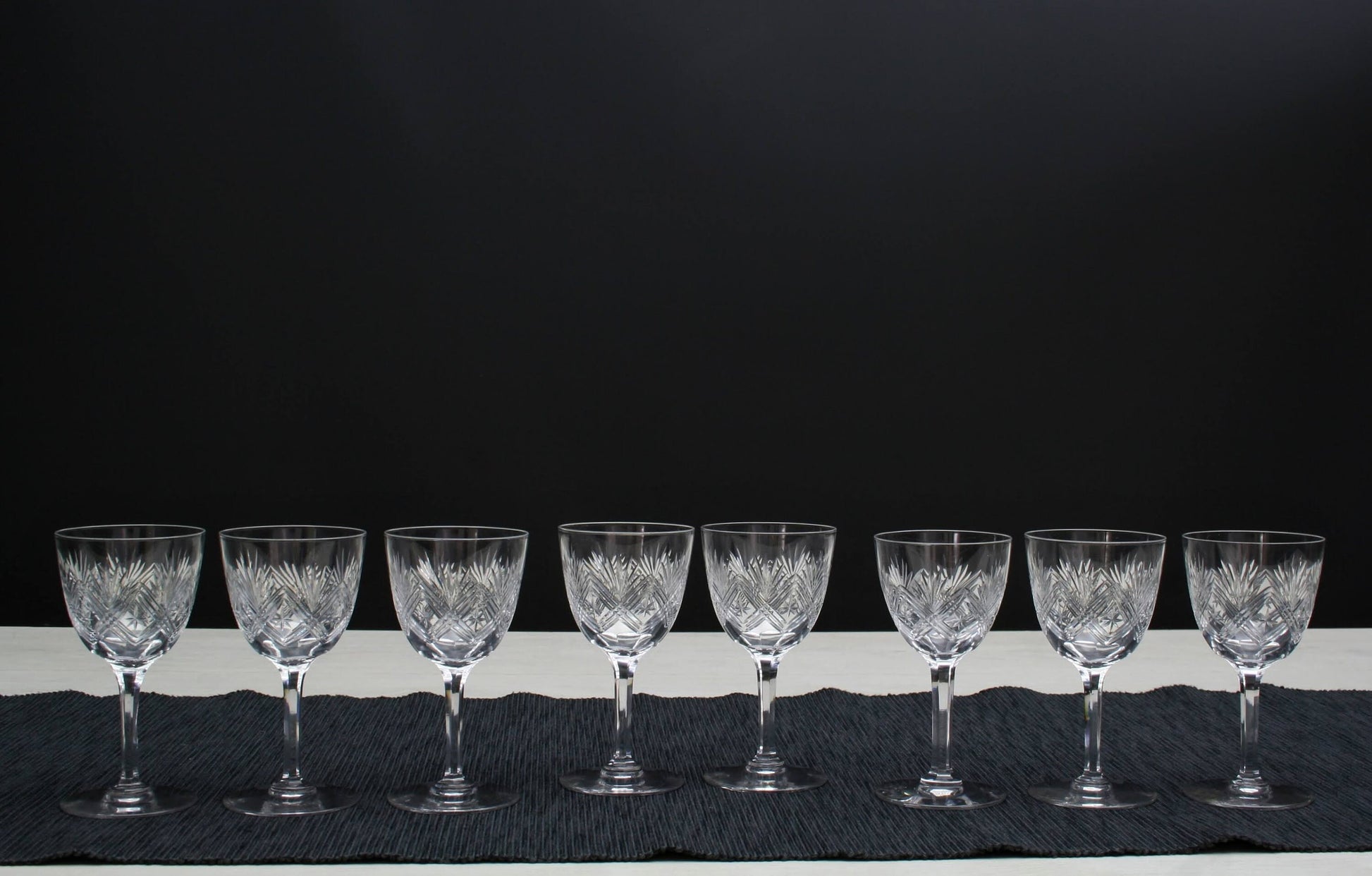 Cut Crystal Glasses Set of 8, Napoleon 3 | Liquor Glasses,Whiskey Glasses | Barware Set