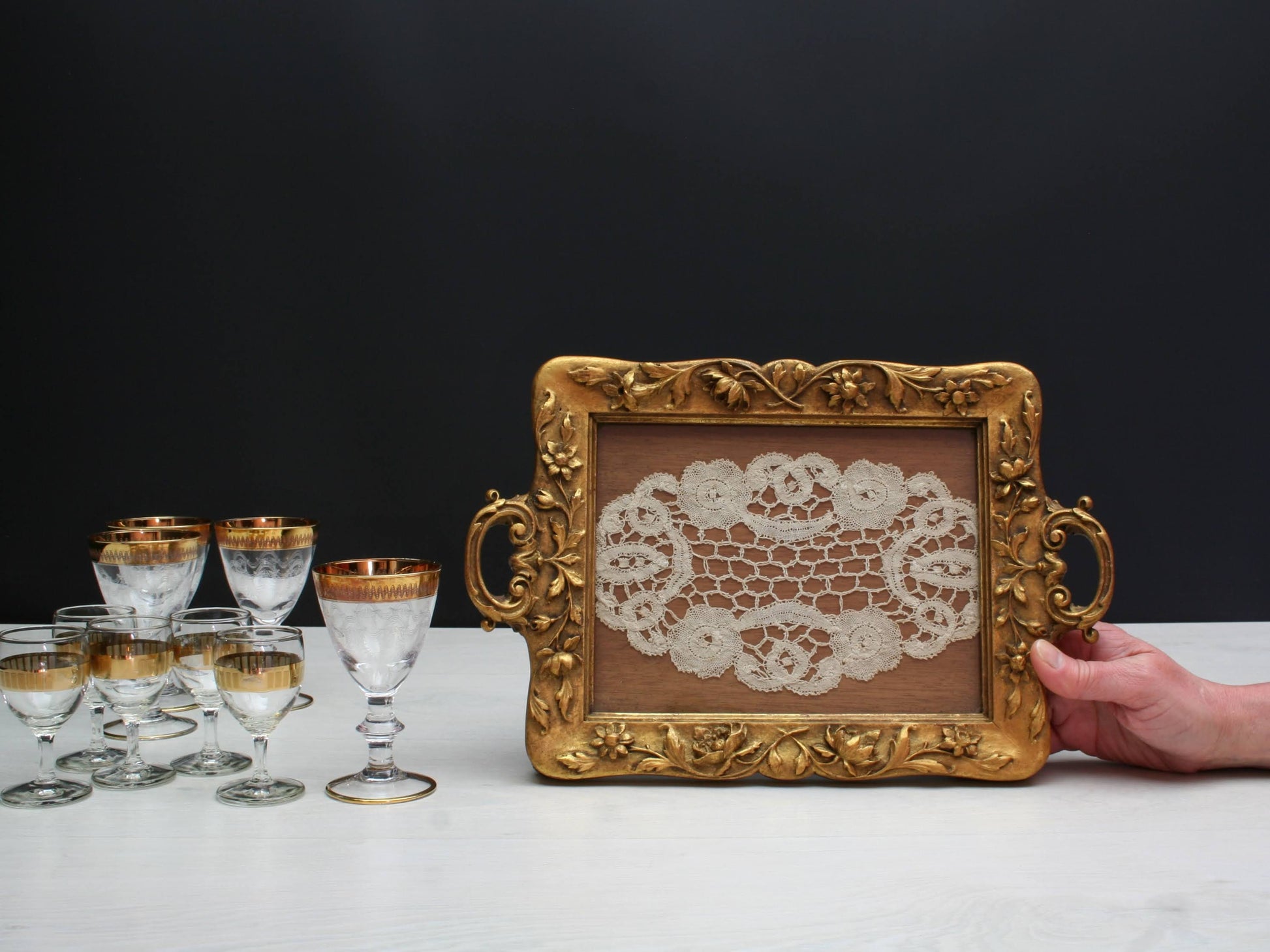 Unique Barware Set from Europe  | 4 Liquor Glasses  &  5 Shot Glasses