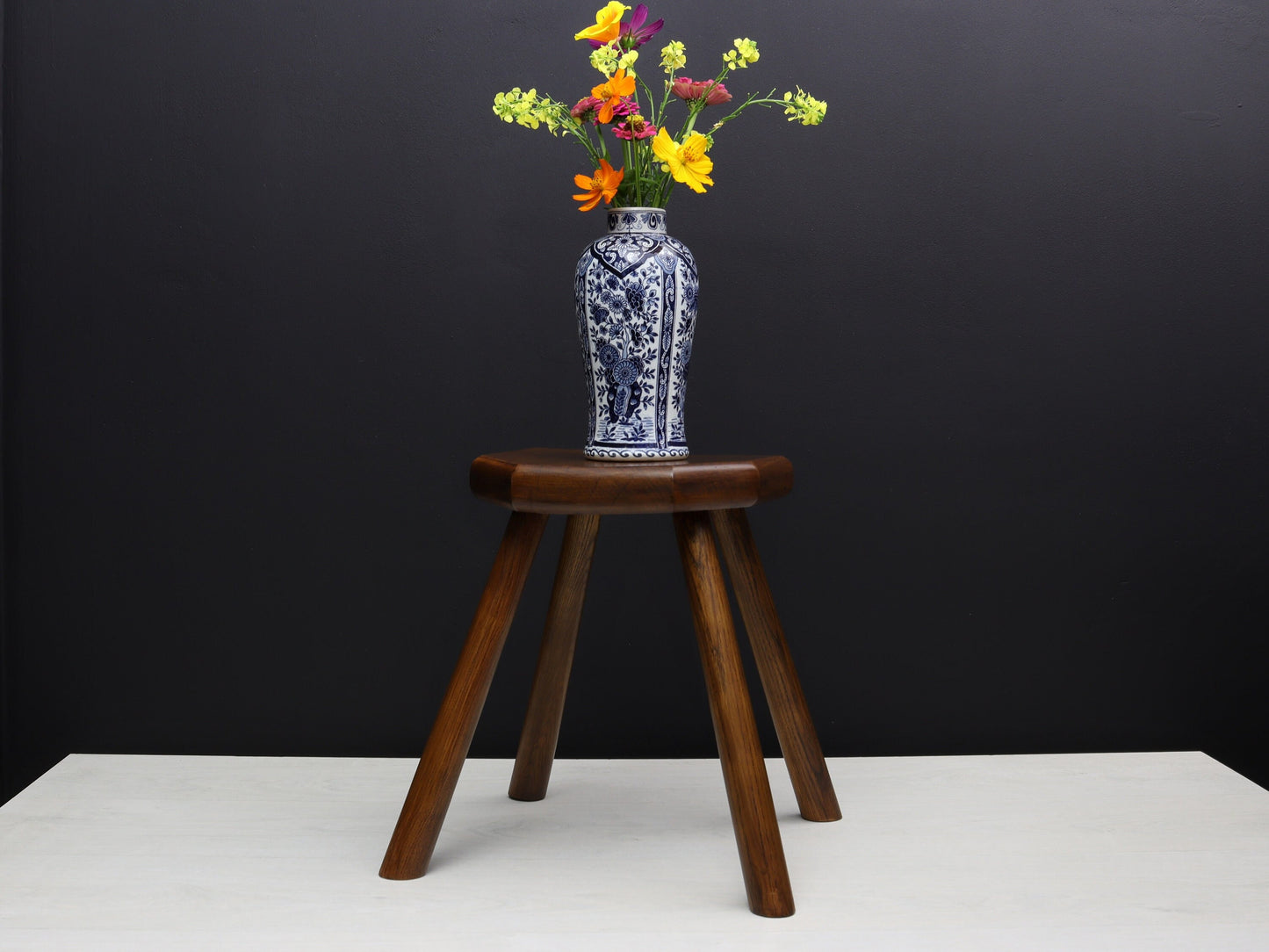 Farmhouse Decor Wooden Milking Stool-Wood Step Stool-Plant Stand | Entryway Decor