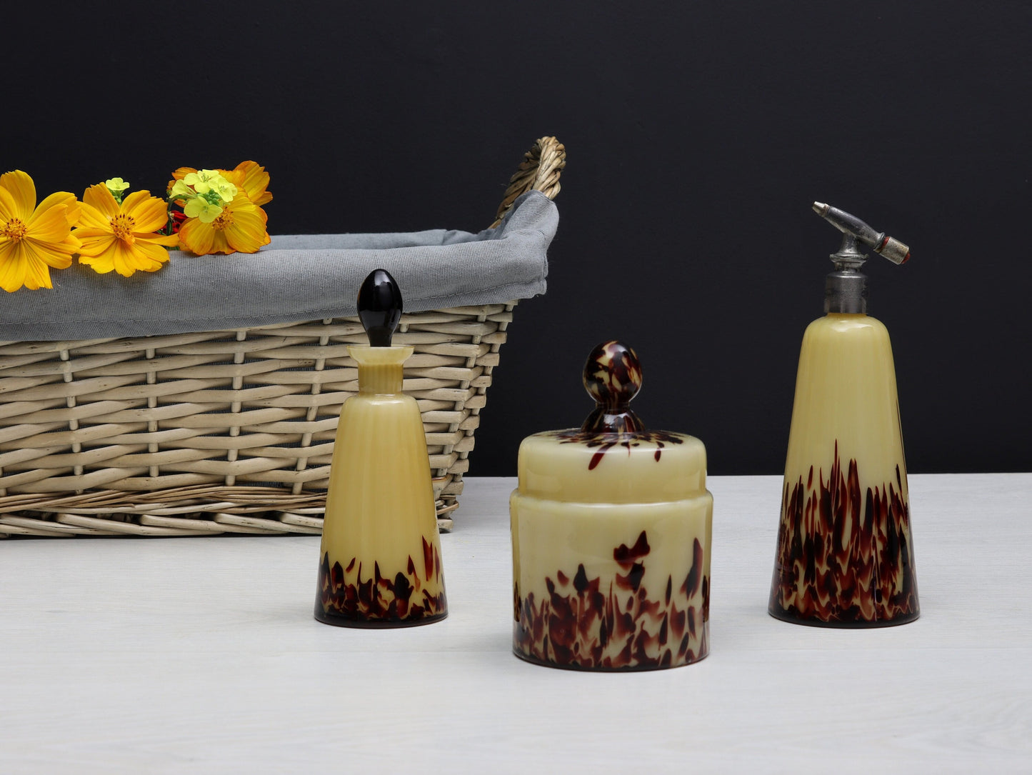 Elegant Vanity Set -Bathroom Decor | Unique Gift Idea-Perfume Bottles & Jewelry Storage