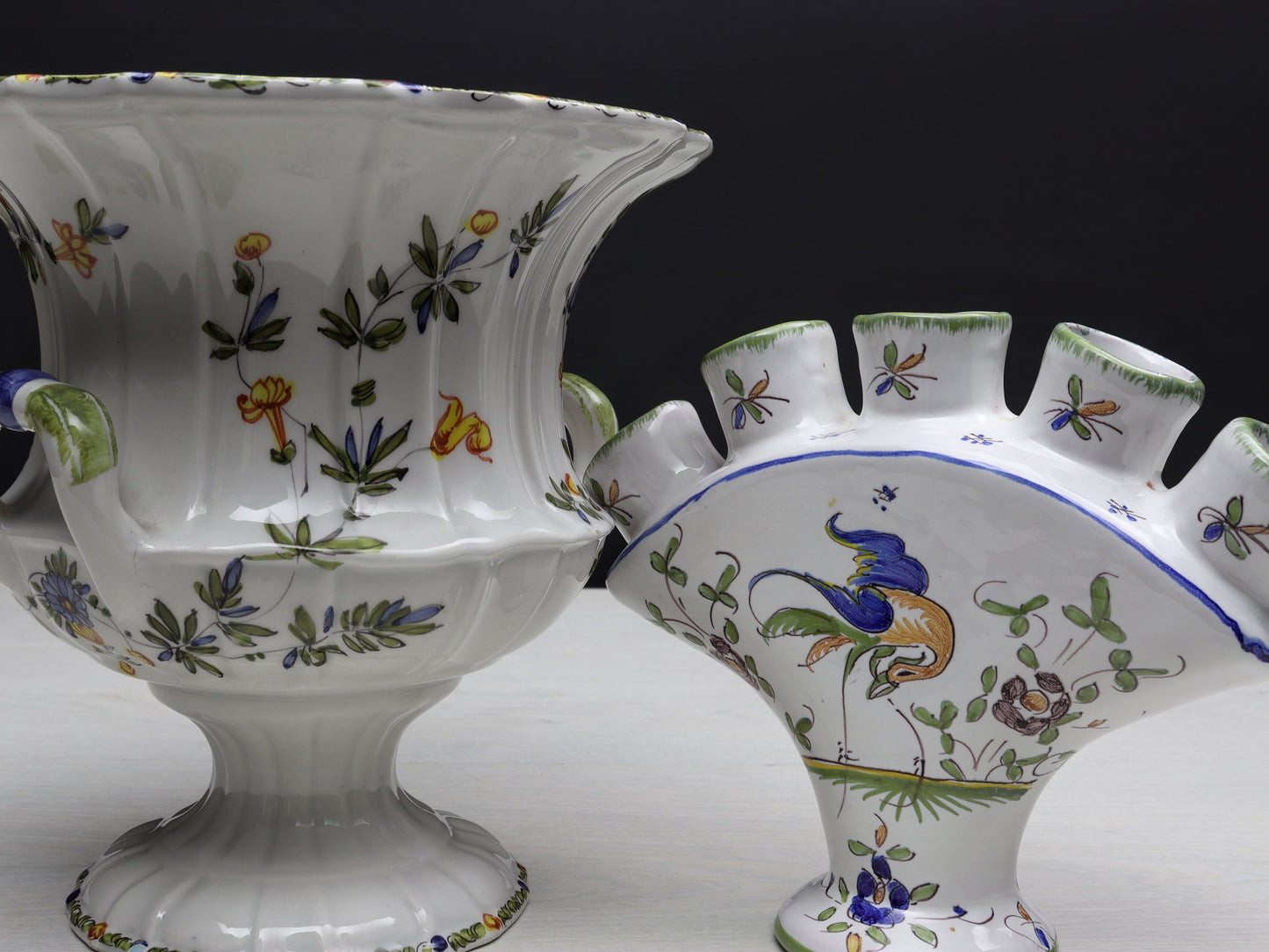 Unique Hand-Painted Tulip Vase- Urn Planter: A Fusion of Style and Function for Modern & Vintage Decor