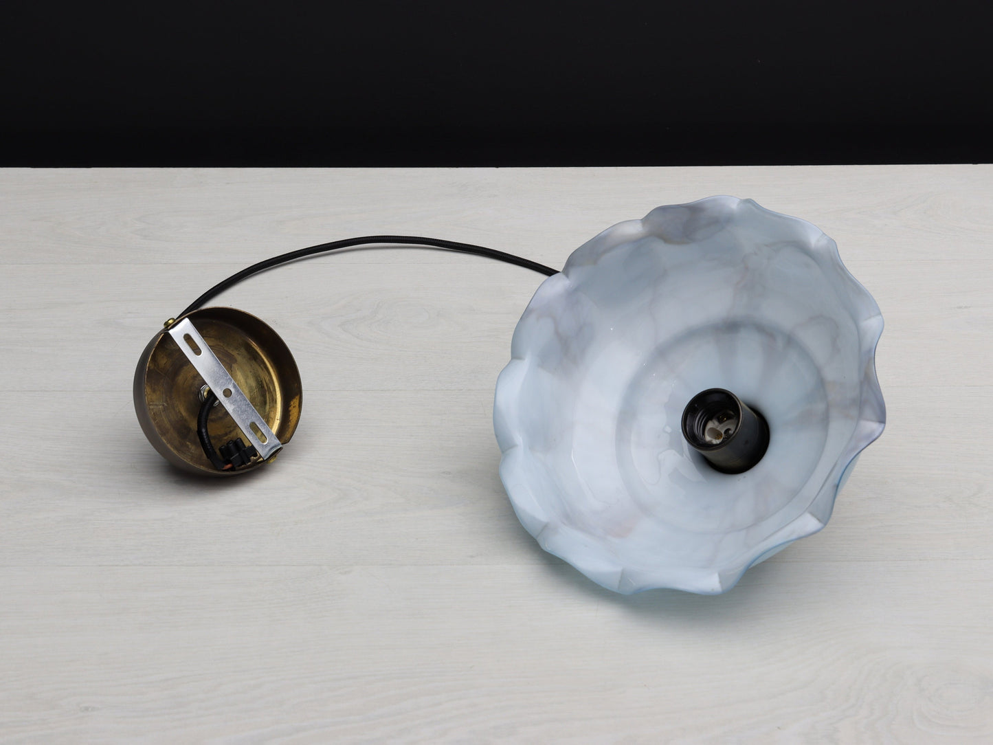 Elegant Pendant Light from an Antique Glass Shade | Antique Lighting Fixtures-Free Shipping