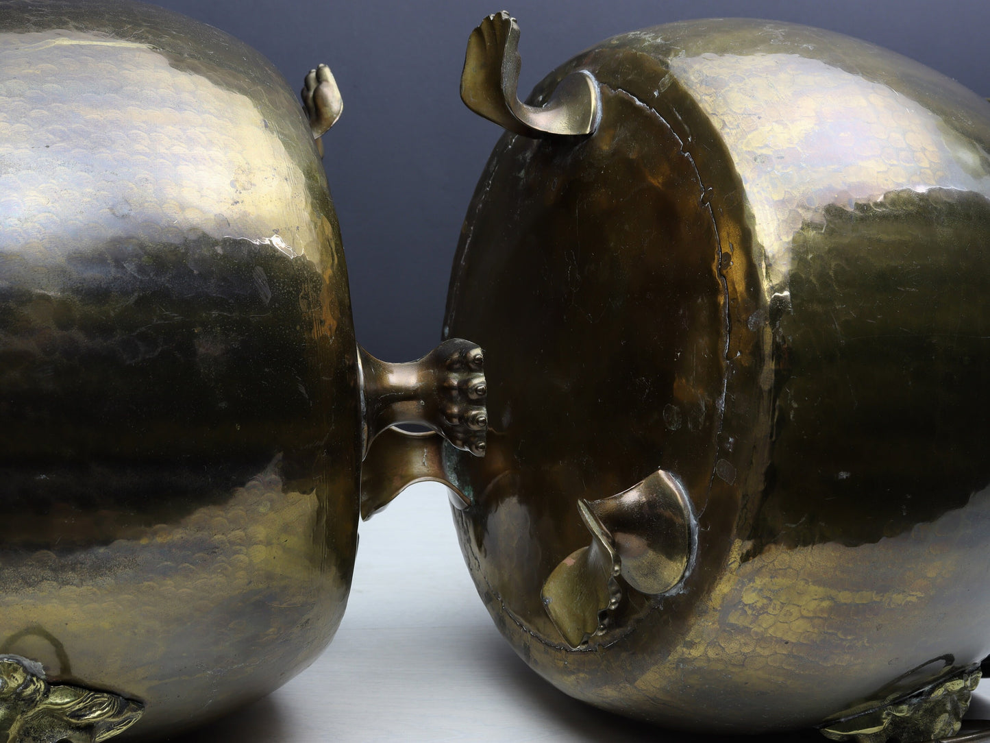 Vintage Brass Kettles: Unique Plant Holders for Entryway, Fireplace, or Hallway Decor