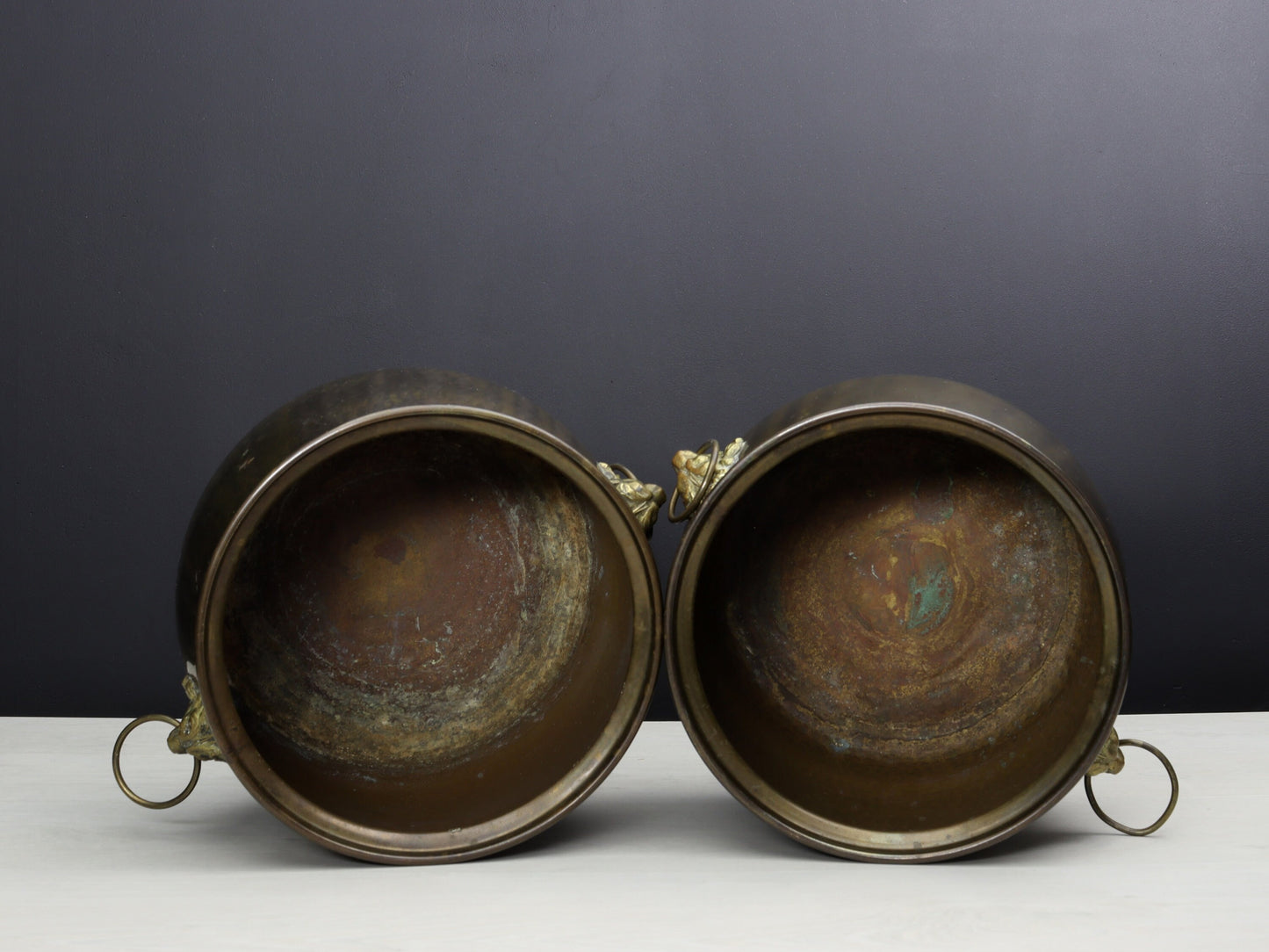 Vintage Brass Kettles: Unique Plant Holders for Entryway, Fireplace, or Hallway Decor