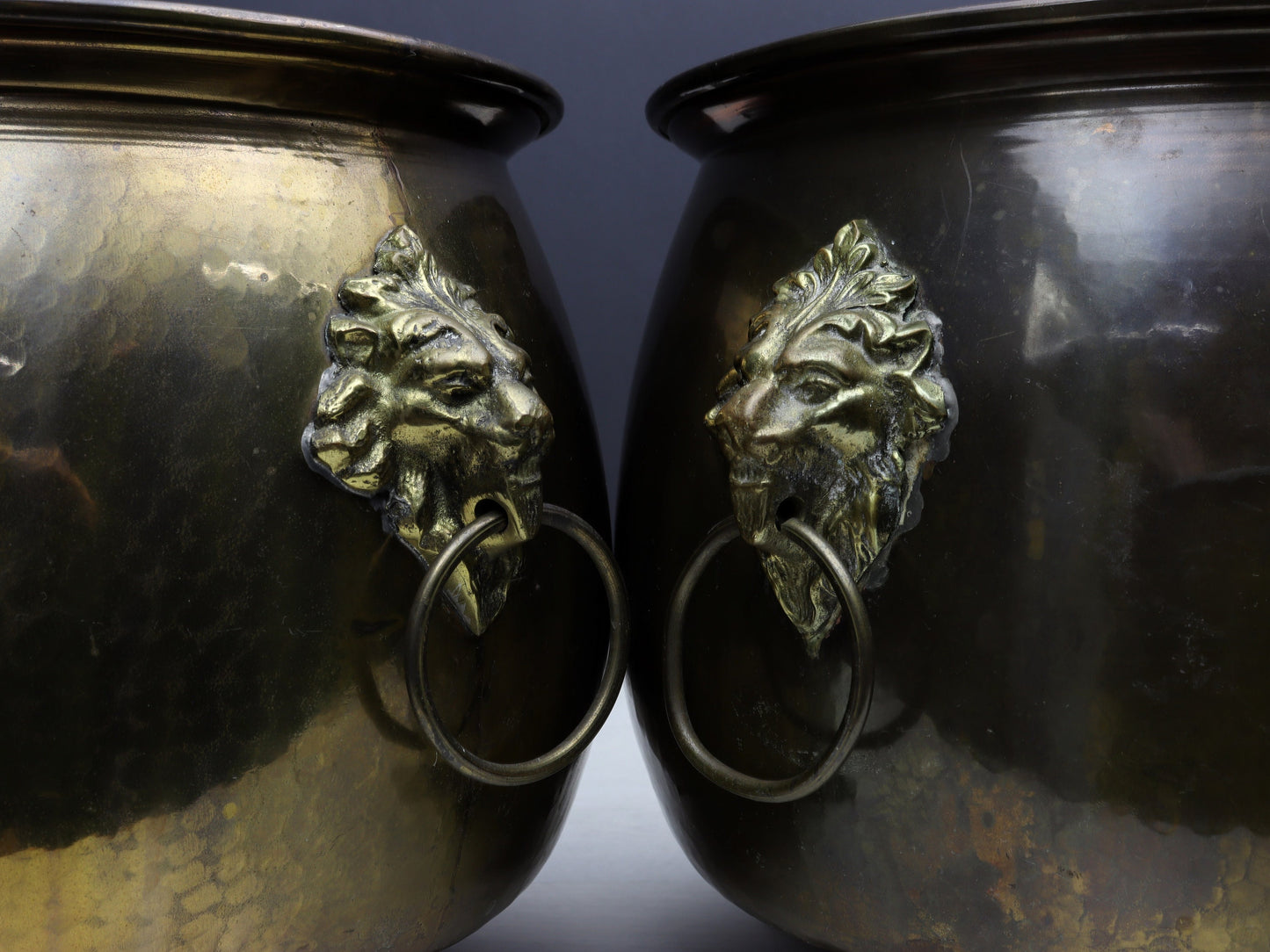 Vintage Brass Kettles: Unique Plant Holders for Entryway, Fireplace, or Hallway Decor
