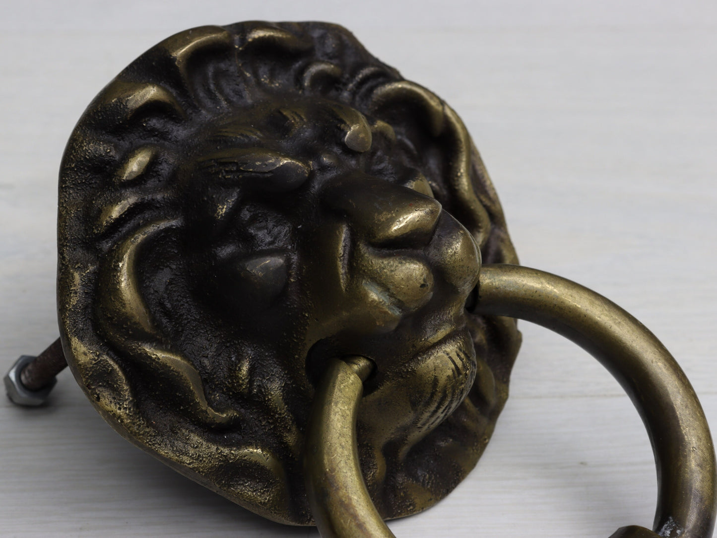 Vintage Brass Lion Door Knocker, Entry Door Hardware | Antique Door Knocker| Unique Gift Ideas