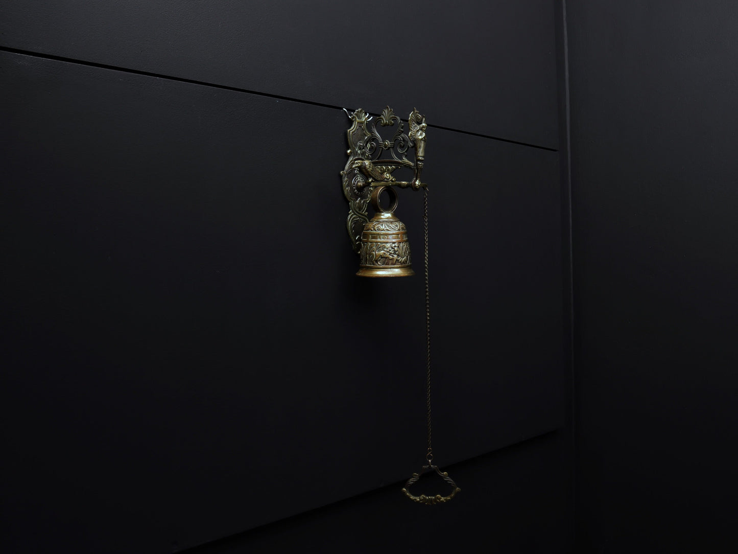 Brass Hanging Bell-Farmhouse Decor | Brass Wall Mounted Bell | Vintage Home Decor