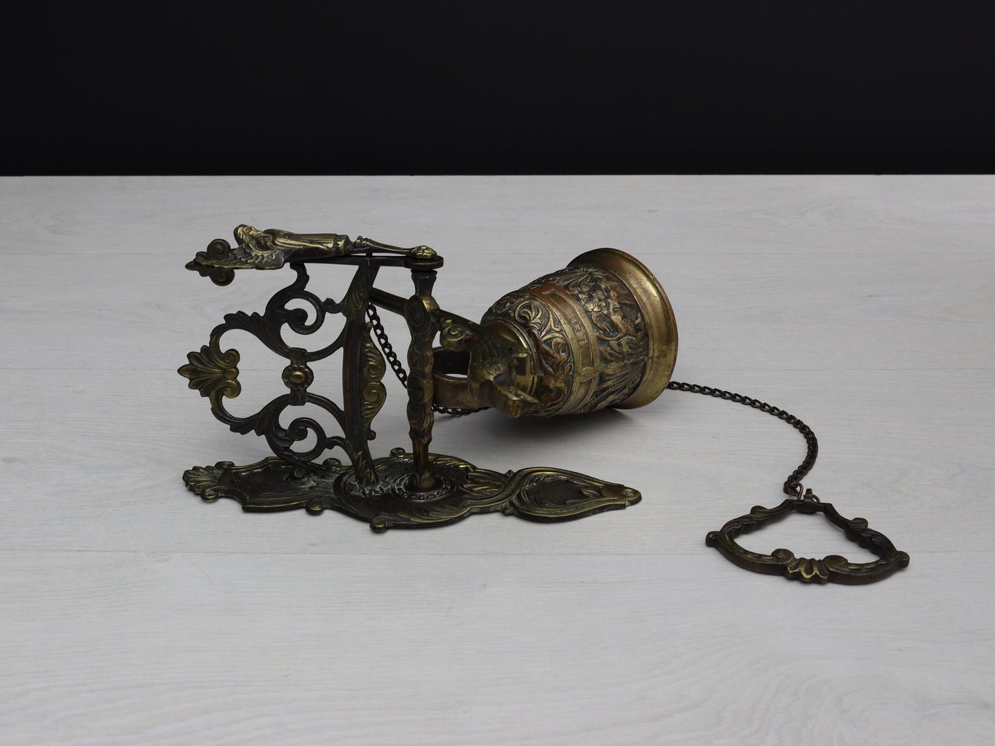 Brass Hanging Bell-Farmhouse Decor | Brass Wall Mounted Bell | Vintage Home Decor
