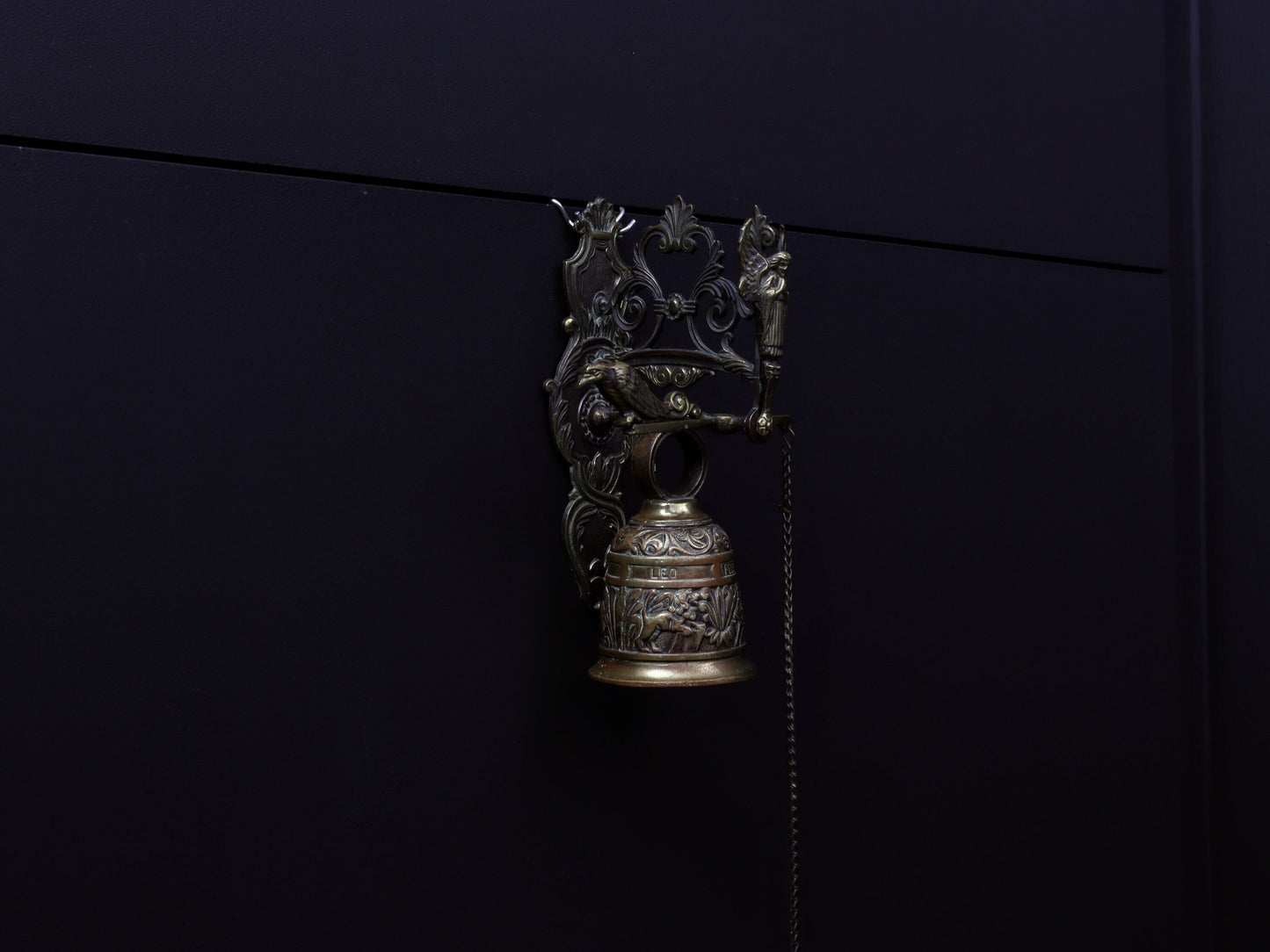 Brass Hanging Bell-Farmhouse Decor | Brass Wall Mounted Bell | Vintage Home Decor