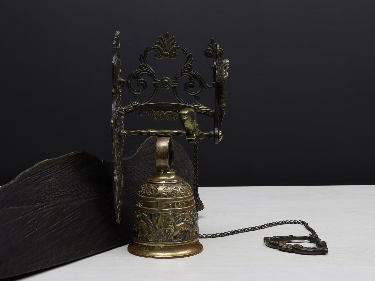 Brass Hanging Bell-Farmhouse Decor | Brass Wall Mounted Bell | Vintage Home Decor