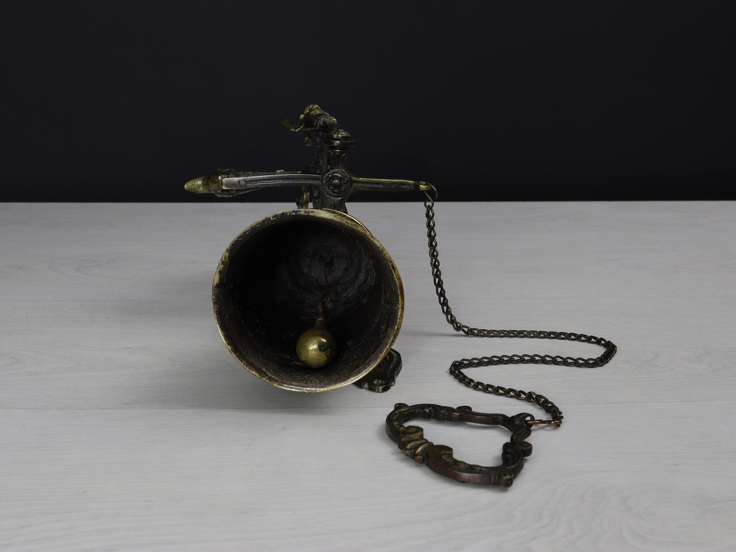 Brass Hanging Bell-Farmhouse Decor | Brass Wall Mounted Bell | Vintage Home Decor