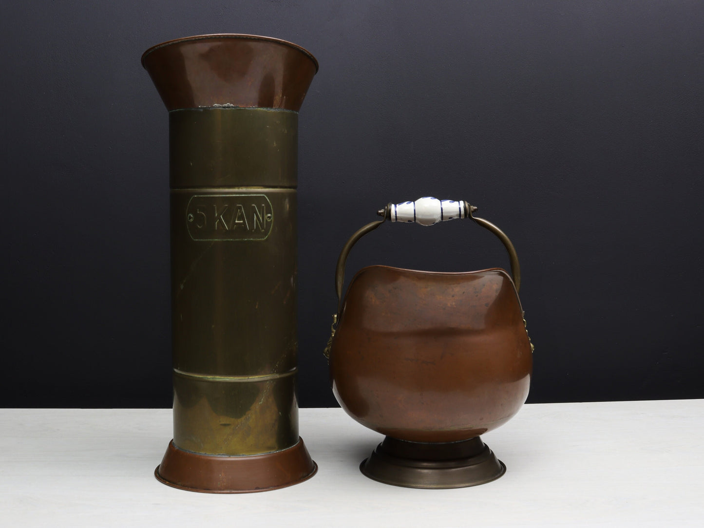 Unique plant holder and Umbrella Holder | Copper Kettles Vintage Home Decor | Unique Gift Ideas
