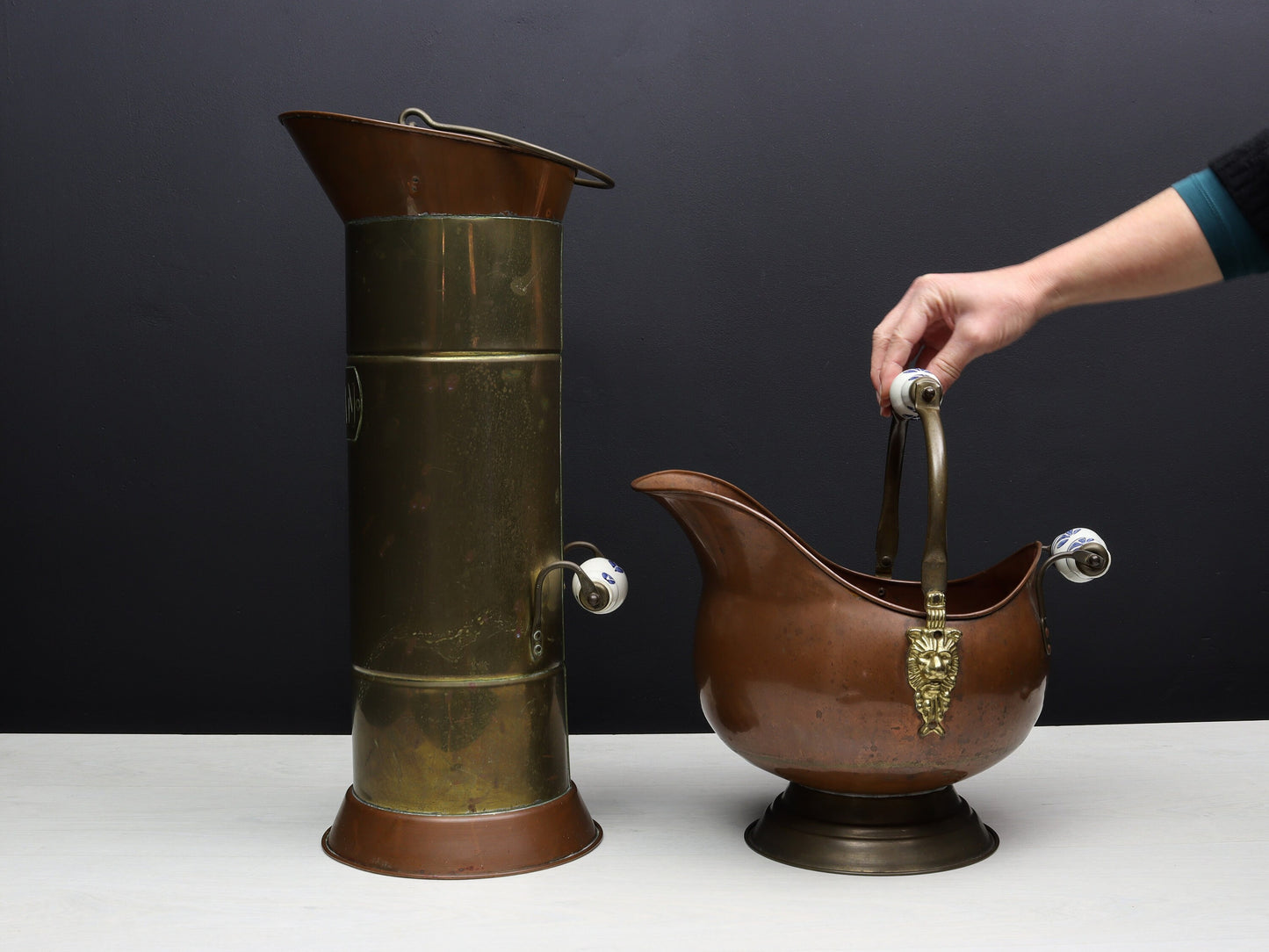 Unique plant holder and Umbrella Holder | Copper Kettles Vintage Home Decor | Unique Gift Ideas
