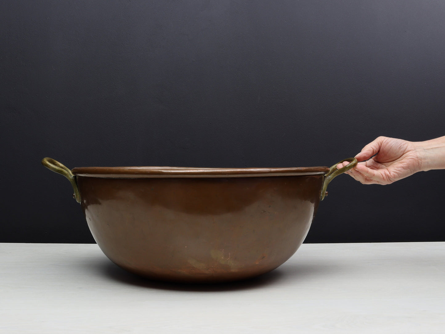 Antique Copper Pot | Farmhouse Decor |Copper Kettle | Firewood Holder- Vintage Home Decor