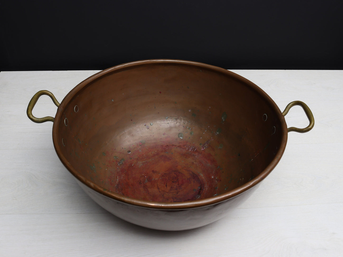 Antique Copper Pot | Farmhouse Decor |Copper Kettle | Firewood Holder- Vintage Home Decor