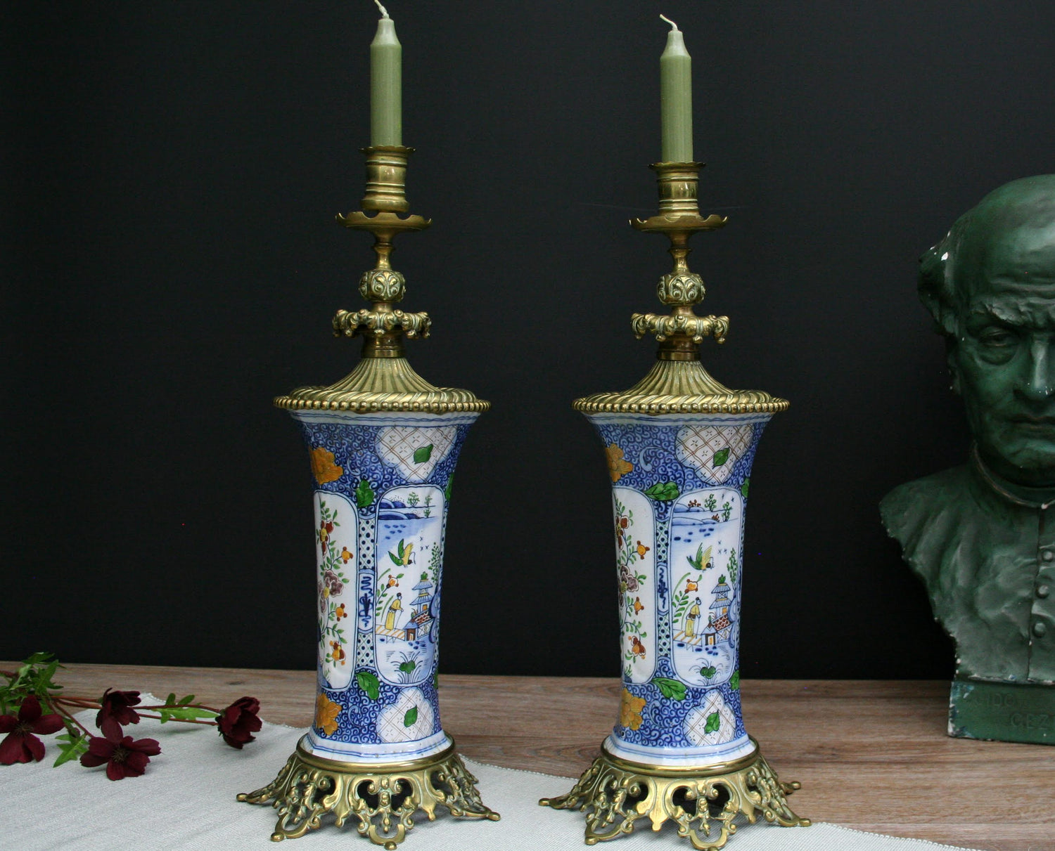 Curated antique & vintage candle holders from 1800s to mid-century. Includes candle wall sconces & candelabras.