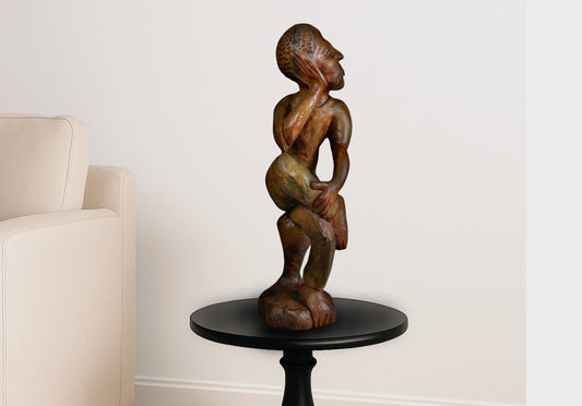 Hand Carved Wood-African Statue-Wood Figurine-African Tribal Art-African Figurine-Unique Gift Ideas-Wooden Statue-Vintage Home Decor