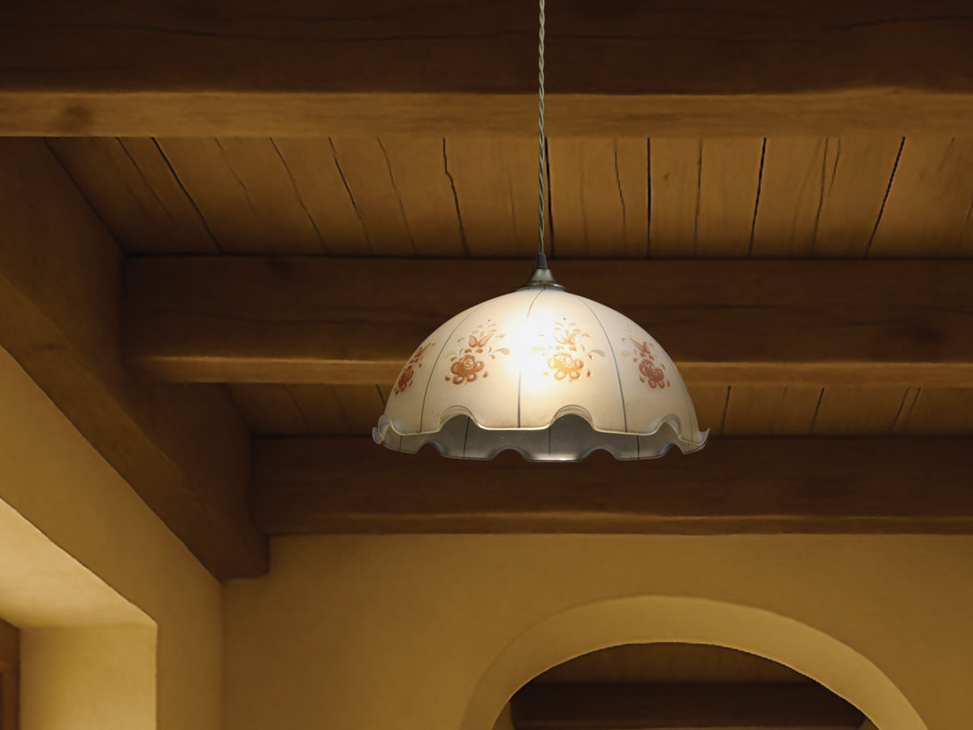 Vintage Glass Pendant Light | Vintage Lighting Fixture | Vintage Home Decor