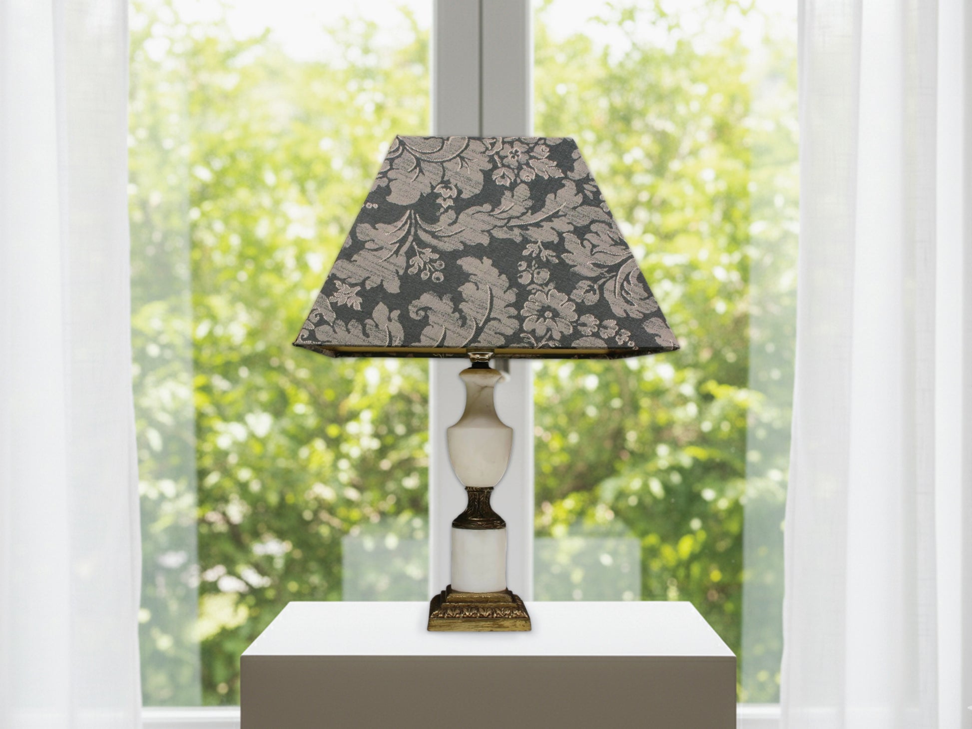 Featured: Unique Mid Century Lamp – A Vintage Lighting accent piece with a Brass and Marble base.