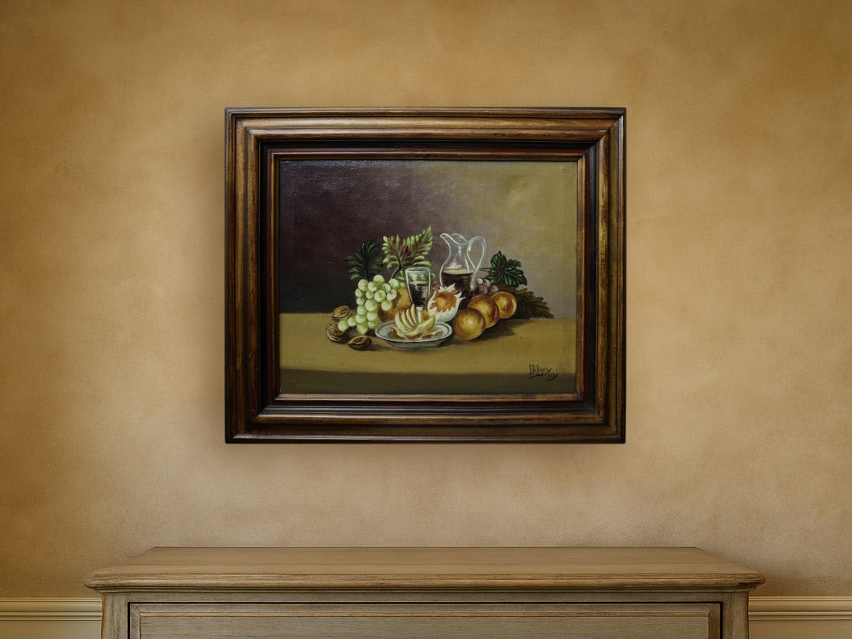 Antique Food Still Painting - Original Artwork | Antique Food Painting-Vintage Home Decor