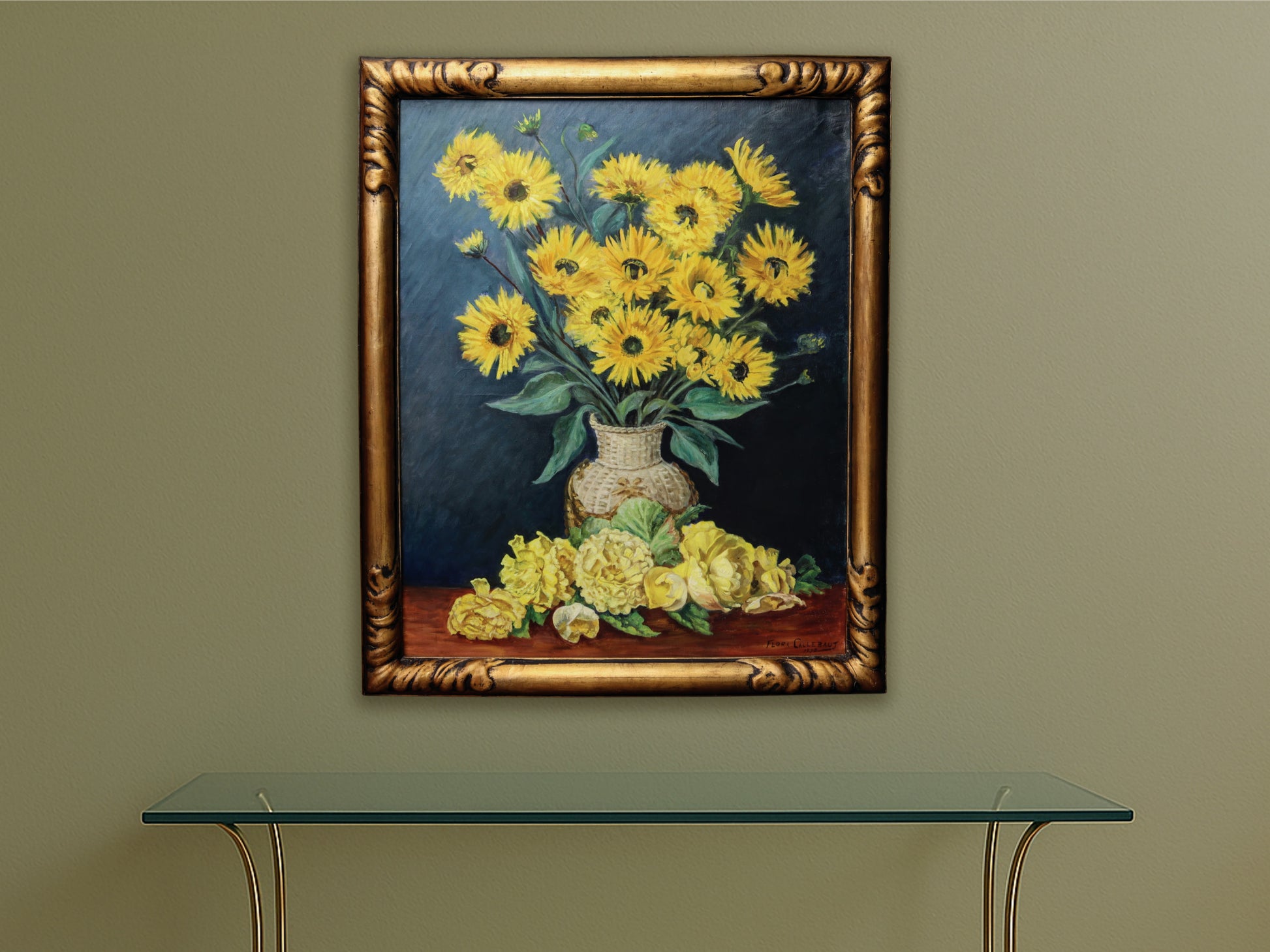 Add a splash of color to your home with this beautiful floral oil painting. This original artwork, with its detailed brushwork and vibrant hues, is the perfect statement piece for your wall decor.