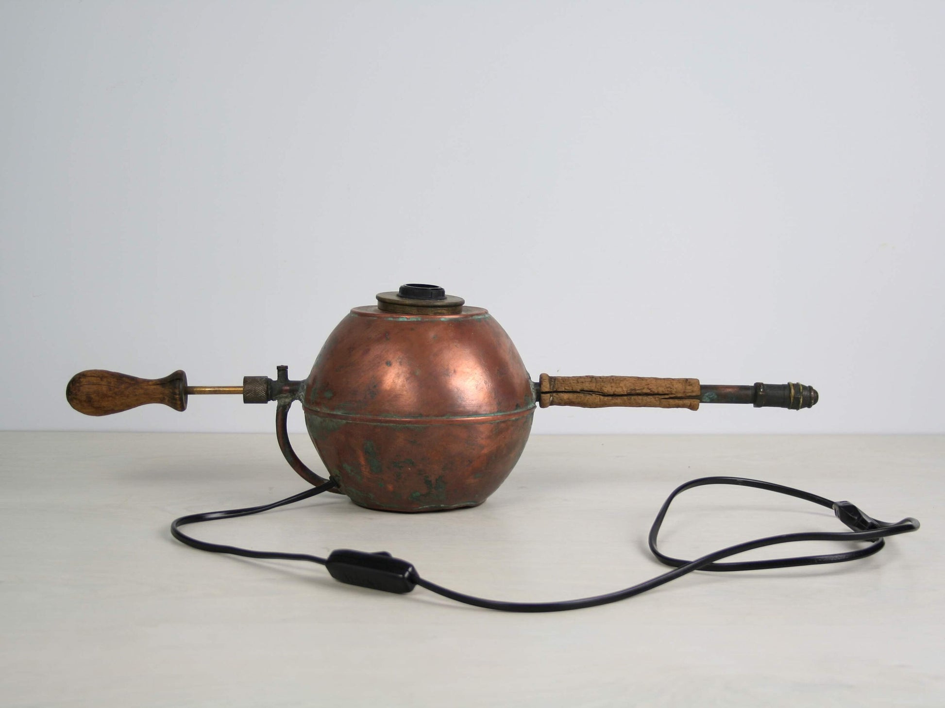 Antique Sprayer Unique Lamp | French Antique Table Lamp | Vintage Lighting | Copper Lamp