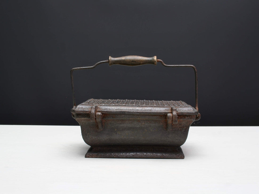 French Antique-Foot Warmer-Antique Cast Iron-Fireplace Decor-Antique-Unique Planter-Unique Gift Ideas-Front Porch Decor-Vintage Cast Iron