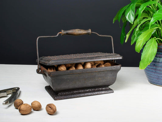 French Antique-Foot Warmer-Antique Cast Iron-Fireplace Decor-Antique-Unique Planter-Unique Gift Ideas-Front Porch Decor-Vintage Cast Iron