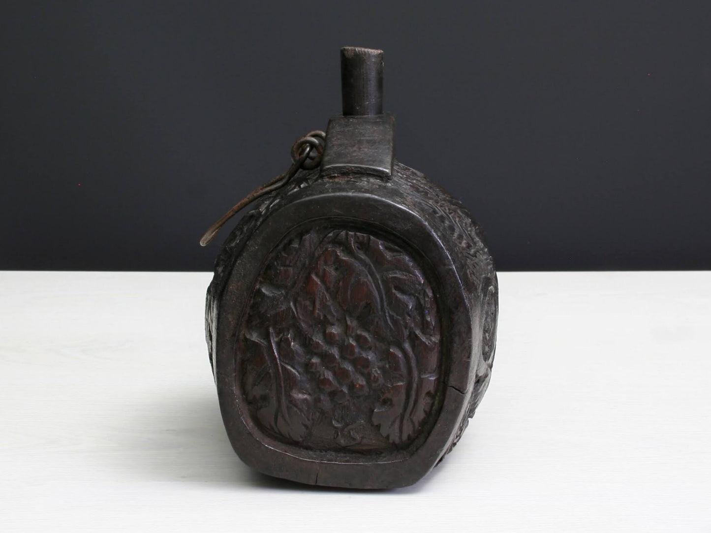 Belgium Congo-Antique Jug-African Wood Carving-Deals-Unique Gift Ideas-Design Inspiration-Vintage Home Decor-Antique Whiskey Jug-African Art