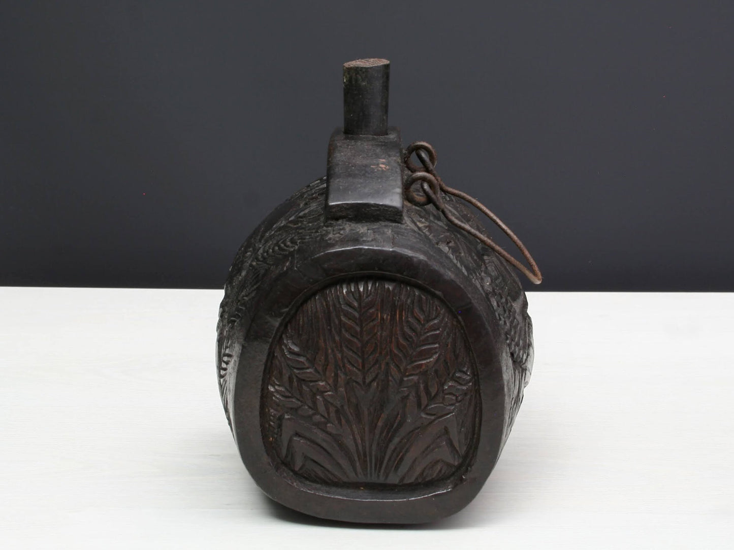 Belgium Congo-Antique Jug-African Wood Carving-Deals-Unique Gift Ideas-Design Inspiration-Vintage Home Decor-Antique Whiskey Jug-African Art