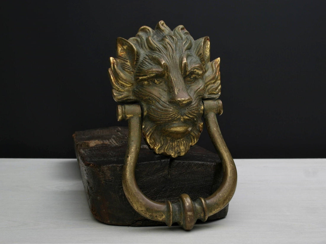 Stunning Brass Lion Door knocker-Unique Find | Antique Door Knocker