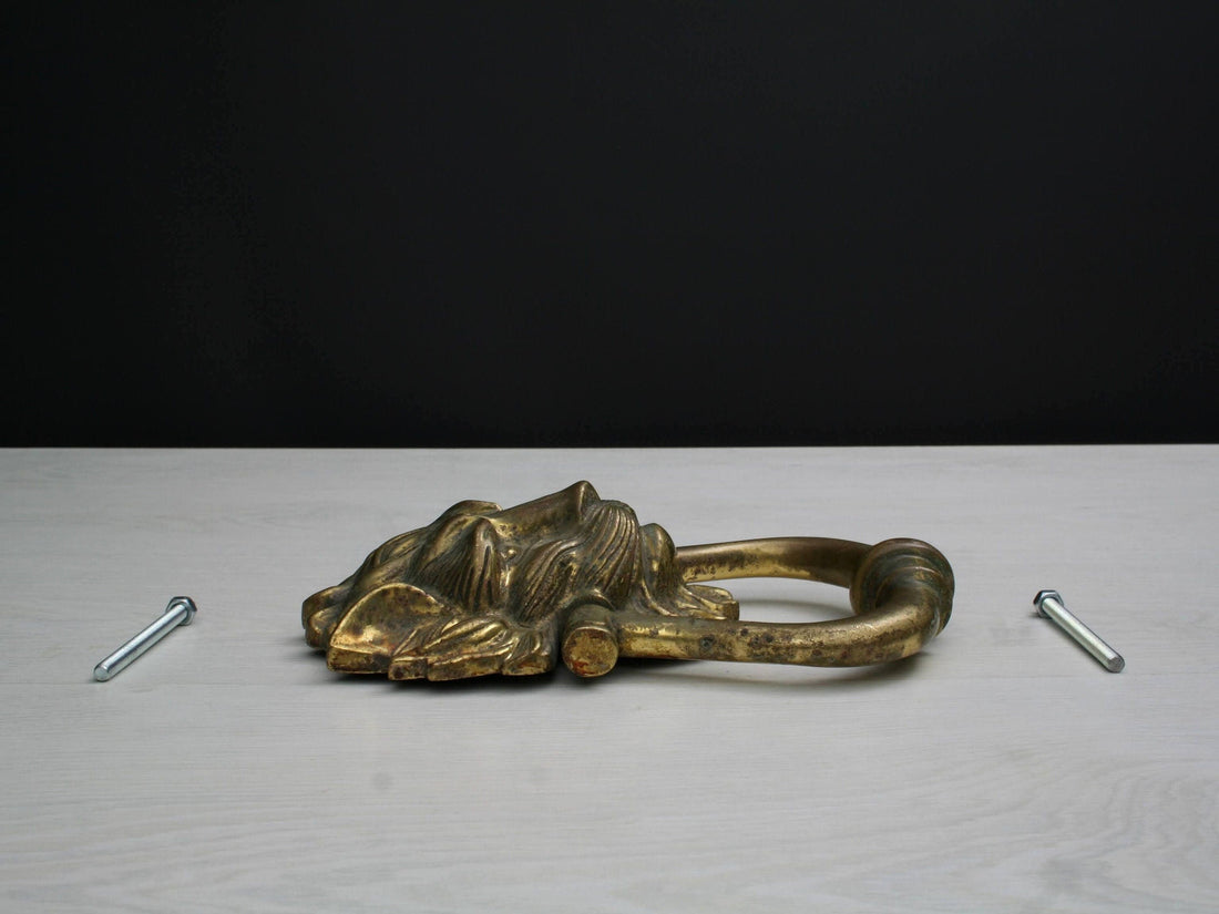 Stunning Brass Lion Door knocker-Unique Find | Antique Door Knocker