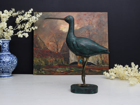 Wooden Bird Figurine| Decorative Bird Sculpture | Console Table Decor | Bird Lovers Gift