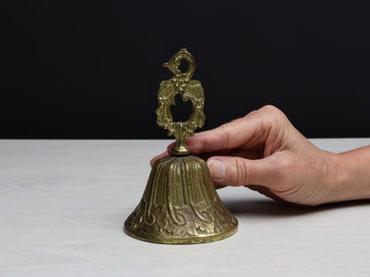 Bronze Hand Bell-Dinner Bell | Table Bell-Desk Ornament | Vintage Home Decor