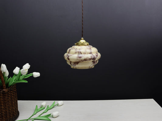 Gorgeous Glass Pendant Light Fixture | Art Deco Lighting- Unique Lamp | Unique Lighting