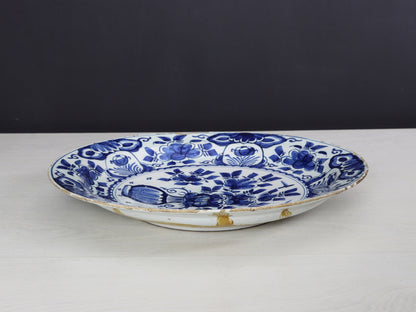 Delftware Antique Pottery-Hand Painted Charger Plate | Delft Blue wall decor plate | Vintage Home Decor-Unique Gift Ideas