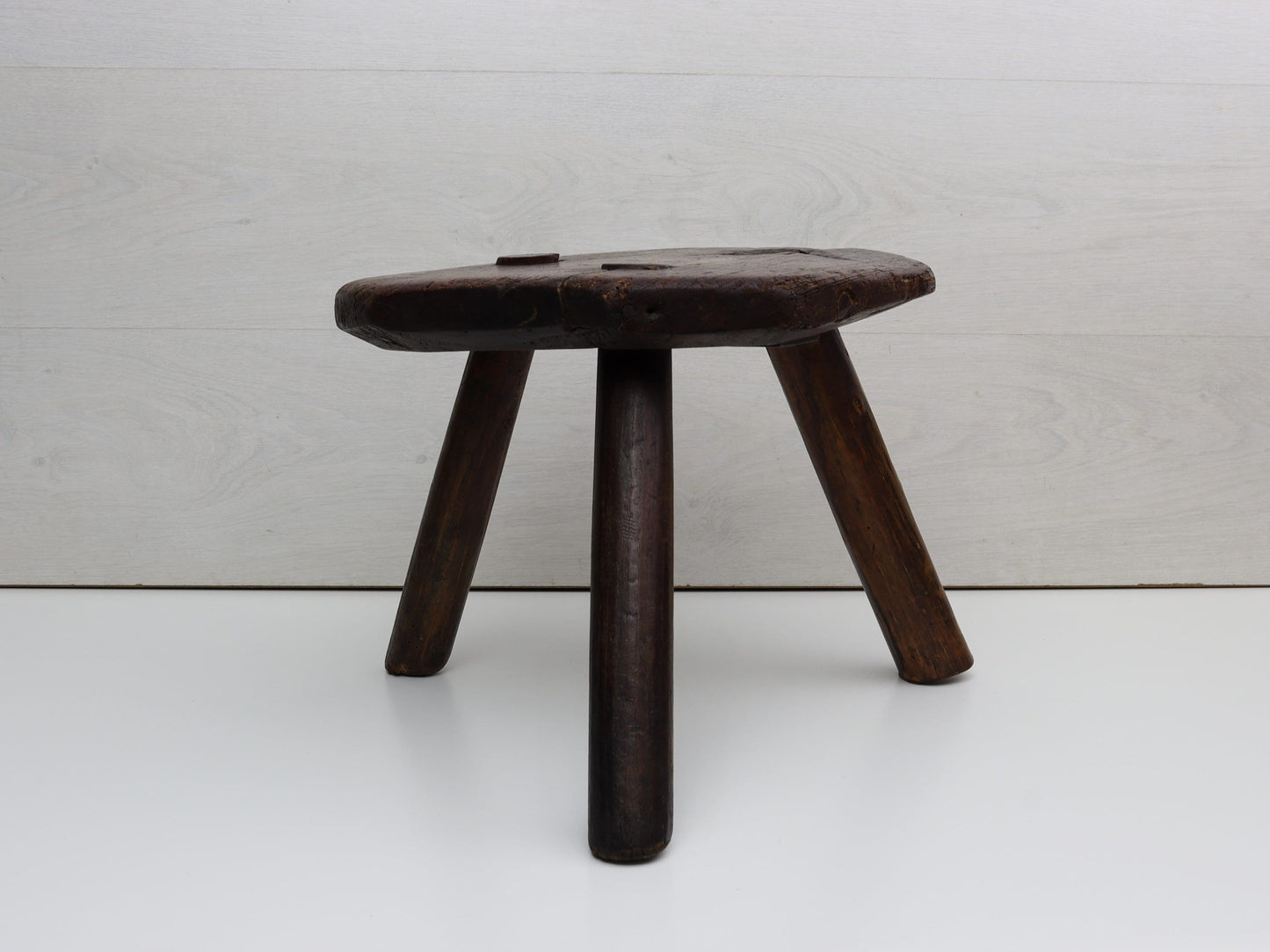 Antique Wooden Stool from Belgium | Milking Stool - Farmhouse Decor