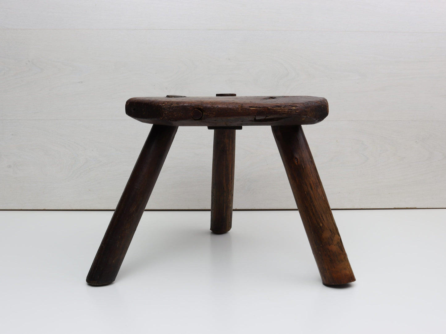 Antique Wooden Stool from Belgium | Milking Stool - Farmhouse Decor