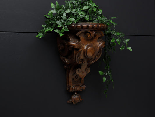 Antique Corbel Display Shelf | Carved Wooden Corbel | Antique Wall Decor-Unique Gift Idea