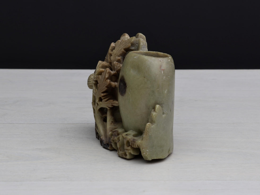 Antique Chinese-Carved Soapstone | Unique Gift Ideas-Wedding Gifts | Vintage Home Decor