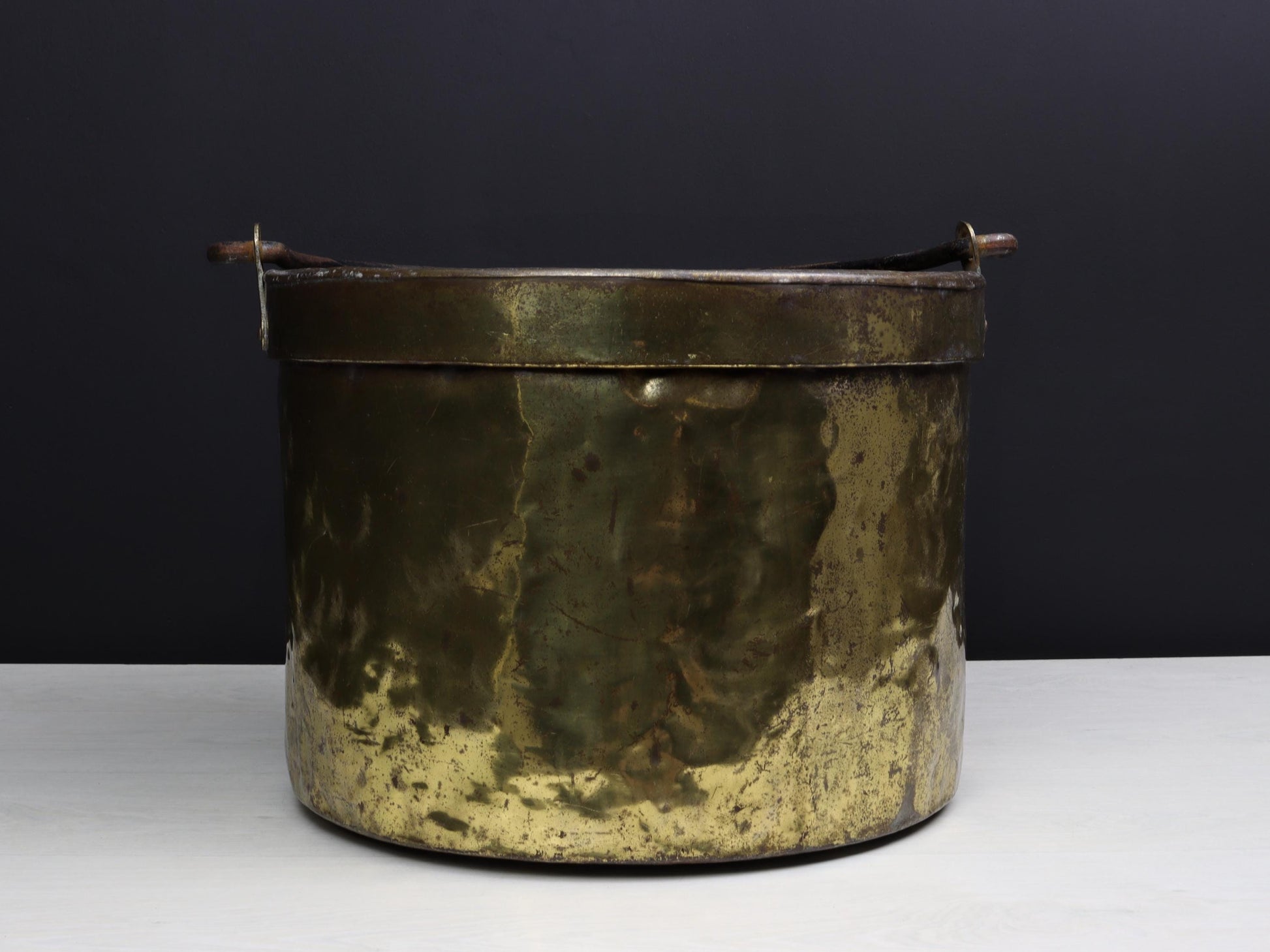 Brass Cauldron -Fireplace Decor | Brass Kettle-Firewood Holder | Copper Cauldron- Log Holder